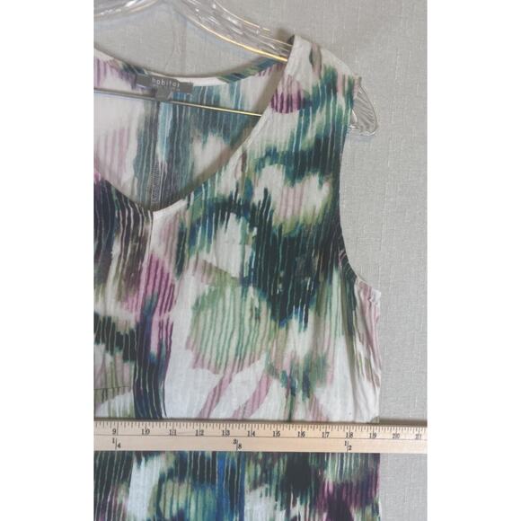 Habitat Tropical Sleeveless Dress Large Colorful Pockets Abstract Art To Wear - Picture 5 of 9